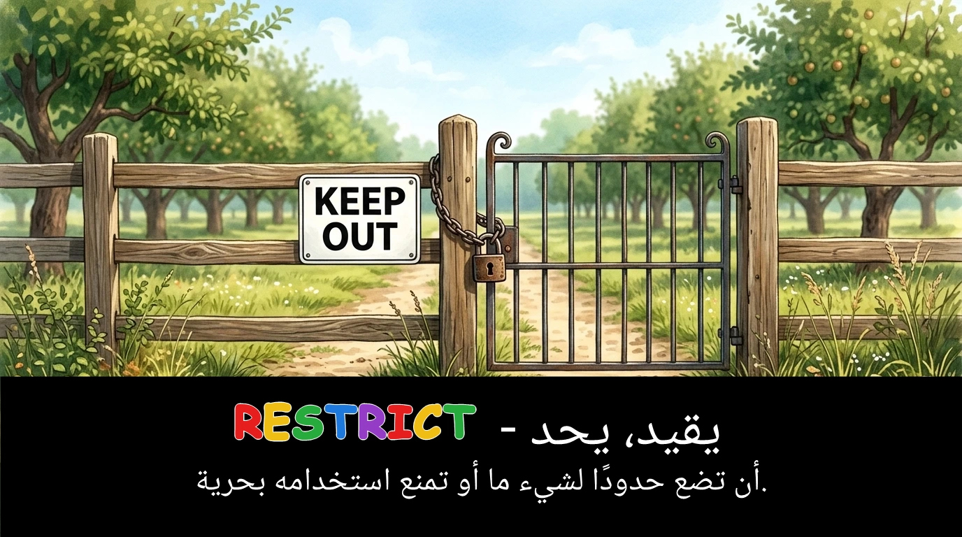 Arabic Illustration for restrict